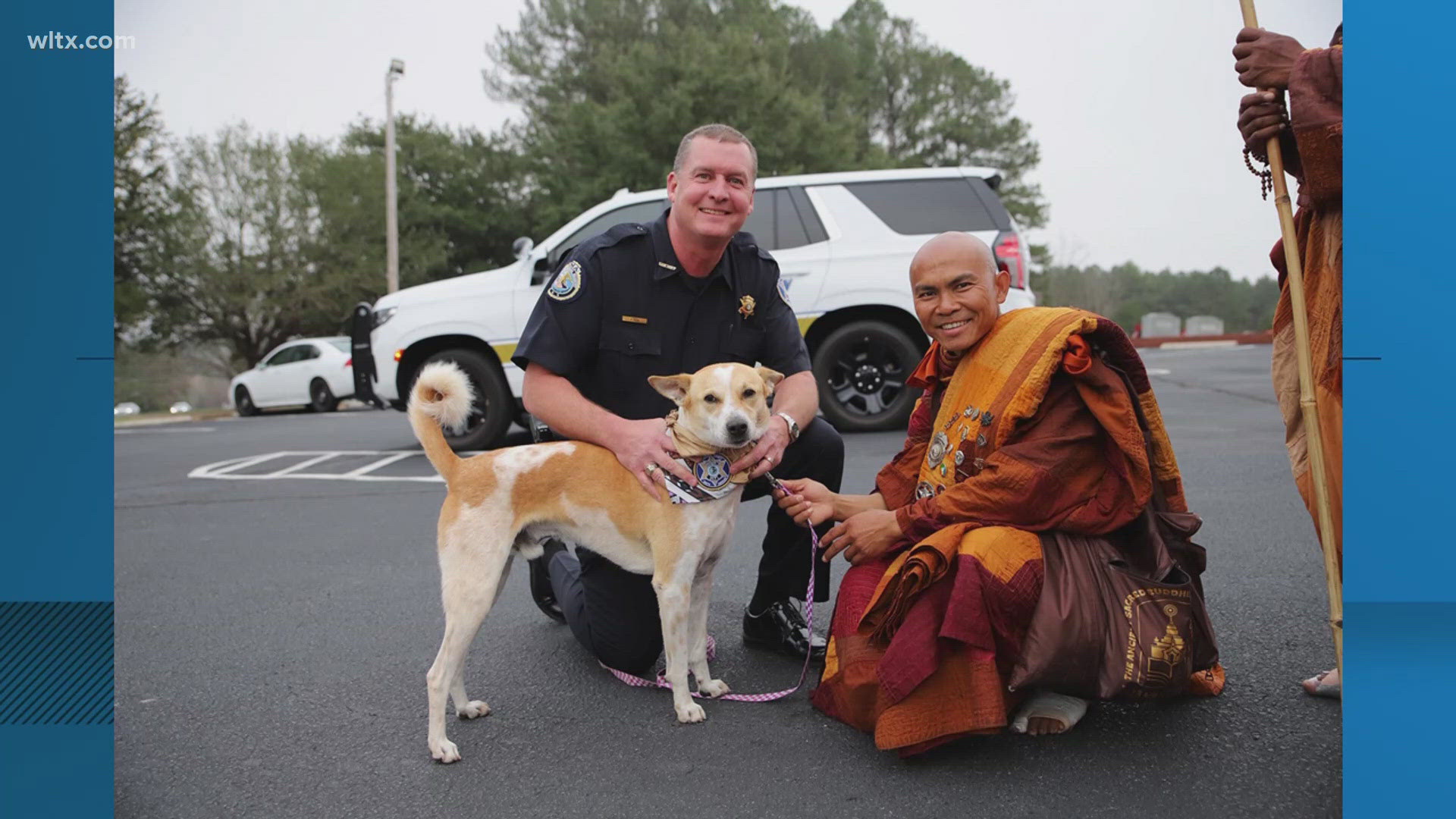 Aloka meeting a police officer